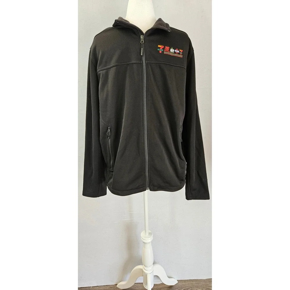 The North Face WindWall Jacket Mens XL Black 7-Eleven Speedway Corporate Logo